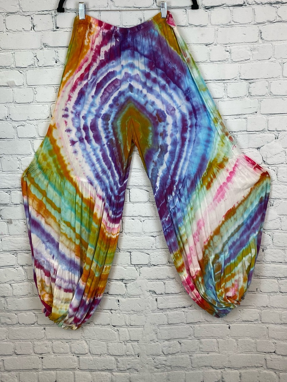 One of a Kind Hand Dyed Multi Tier Harem Pants